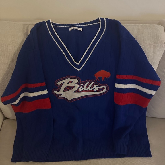 Buffalo Bills Blue V Neck Sweater XXL - Picture 2 of 2